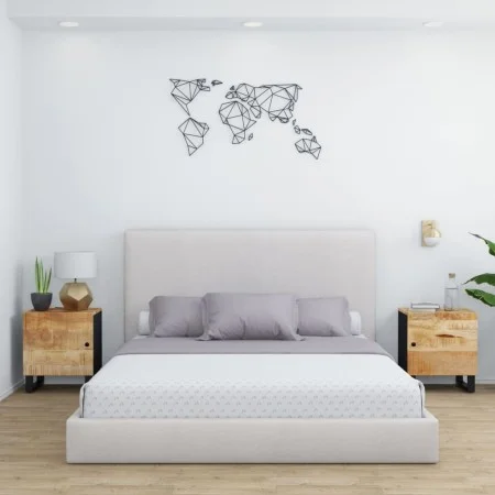 Mesitas de noche 2 uds madera maciza de mango 40x33x46 cm de vidaXL, Mesitas de noche - Ref: Foro24-345209, Precio: 107,04 €,...