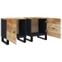 Mesitas de noche 2 uds madera maciza de mango 40x33x46 cm de vidaXL, Mesitas de noche - Ref: Foro24-345209, Precio: 108,42 €,...