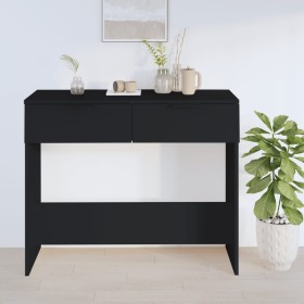 Mesa consola madera de ingeniería negro 90x36x75 cm en Mesas auxiliares | Comprar online en Foru.es