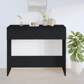 Mesa consola madera de ingeniería negro 90x36x75 cm en Mesas auxiliares | Comprar online en Foru.es