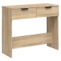 Mesa consola de madera contrachapada roble Sonoma 90x36x75 cm en Mesas auxiliares | Comprar online en Foru.es