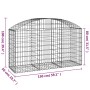 Cesta de gaviones forma arco hierro galvanizado 150x50x80/100cm de vidaXL, Maceteros y jardineras - Ref: Foro24-153454, Preci...