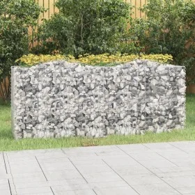 Arriate de gaviones forma arco hierro galvanizado 200x50x100cm de vidaXL, Maceteros y jardineras - Ref: Foro24-153546, Precio...