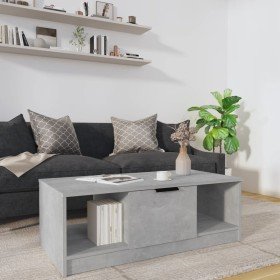 Mesa de centro madera de ingeniería gris hormigón 102x50x36 cm en Mesas de centro | Comprar online en Foru.es