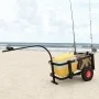 Carrito de pesca de acero negro de vidaXL, Carros e islas - Ref: Foro24-153603, Precio: 115,26 €, Descuento: %