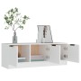 Mueble de TV madera contrachapada blanco 102x35x36,5 cm en Muebles TV | Comprar online en Foru.es