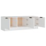 Mueble de TV madera contrachapada blanco 102x35x36,5 cm en Muebles TV | Comprar online en Foru.es