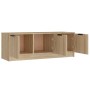 Mueble de TV madera contrachapada roble Sonoma 102x35x36,5 cm en Muebles TV | Comprar online en Foru.es