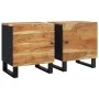 Mesitas de noche 2 uds madera maciza de acacia 40x33x46 cm de vidaXL, Mesitas de noche - Ref: Foro24-345211, Precio: 82,15 €,...