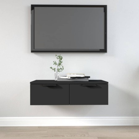 Armario de pared madera de ingeniería negro 68x30x20 cm en Armarios y almacenamiento | Comprar online en Foru.es