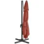 Sombrilla colgante con poste de aluminio terracota 300x300 cm de vidaXL, Sombrillas - Ref: Foro24-319925, Precio: 181,48 €, D...