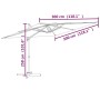Sombrilla colgante con poste de aluminio terracota 300x300 cm de vidaXL, Sombrillas - Ref: Foro24-319925, Precio: 181,48 €, D...