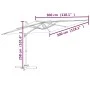 Sombrilla colgante con poste de aluminio terracota 300x300 cm de vidaXL, Sombrillas - Ref: Foro24-319925, Precio: 181,48 €, D...