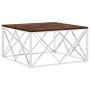 Mesa de centro acero inoxidable y madera maciza reciclada de vidaXL, Mesas de centro - Ref: Foro24-349973, Precio: 107,09 €, ...