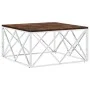Stainless steel and solid recycled wood coffee table by vidaXL, Coffee table - Ref: Foro24-349973, Price: 106,09 €, Discount: %