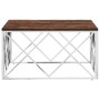 Mesa de centro acero inoxidable y madera maciza reciclada de vidaXL, Mesas de centro - Ref: Foro24-349973, Precio: 107,09 €, ...
