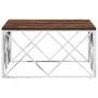 Stainless steel and solid recycled wood coffee table by vidaXL, Coffee table - Ref: Foro24-349973, Price: 106,09 €, Discount: %