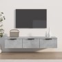 Armario de pared madera de ingeniería gris hormigón 102x30x20cm en Armarios y almacenamiento | Comprar online en Foru.es