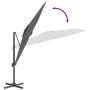 Sombrilla jardín voladiza palo de aluminio antracita 400x300 cm de vidaXL, Sombrillas - Ref: Foro24-319916, Precio: 228,36 €,...