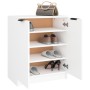 Mueble zapatero de madera contrachapada blanco 59x35x70 cm en Armarios y almacenamiento | Comprar online en Foru.es