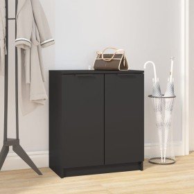 Mueble zapatero madera contrachapada negro 59x35x70 cm en Armarios y almacenamiento | Comprar online en Foru.es