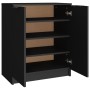 Mueble zapatero madera contrachapada negro 59x35x70 cm en Armarios y almacenamiento | Comprar online en Foru.es