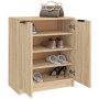 Mueble zapatero madera contrachapada roble sonoma 59x35x70 cm en Armarios y almacenamiento | Comprar online en Foru.es