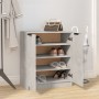 Mueble zapatero madera contrachapada gris hormigón 59x35x70 cm en Armarios y almacenamiento | Comprar online en Foru.es