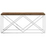 Mesa de centro acero inoxidable y madera maciza reciclada de vidaXL, Mesas de centro - Ref: Foro24-349965, Precio: 93,28 €, D...