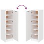 Mueble zapatero de madera contrachapada blanco 30x35x100 cm en Armarios y almacenamiento | Comprar online en Foru.es