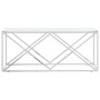 Mesa de centro acero inoxidable y vidrio 110x45x45 cm de vidaXL, Mesas de centro - Ref: Foro24-349963, Precio: 136,74 €, Desc...