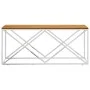 Mesa de centro acero inoxidable y madera maciza de acacia de vidaXL, Mesas de centro - Ref: Foro24-349967, Precio: 80,47 €, D...