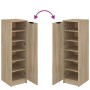 Mueble zapatero madera contrachapada roble Sonoma 30x35x100 cm en Armarios y almacenamiento | Comprar online en Foru.es