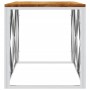 Mesa de centro acero inoxidable y madera maciza de acacia de vidaXL, Mesas de centro - Ref: Foro24-349967, Precio: 81,19 €, D...
