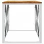 Mesa de centro acero inoxidable y madera maciza de acacia de vidaXL, Mesas de centro - Ref: Foro24-349967, Precio: 80,47 €, D...