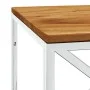 Mesa de centro acero inoxidable y madera maciza de acacia de vidaXL, Mesas de centro - Ref: Foro24-349967, Precio: 80,47 €, D...
