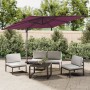 Sombrilla colgante con poste de aluminio rojo burdeos 400x300cm de vidaXL, Sombrillas - Ref: Foro24-319924, Precio: 226,68 €,...