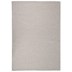 Alfombra de exterior de tejido plano gris taupe 140x200 cm de vidaXL, Alfombras - Ref: Foro24-340782, Precio: 54,27 €, Descue...