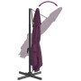 Sombrilla colgante con poste de aluminio rojo burdeos 400x300cm de vidaXL, Sombrillas - Ref: Foro24-319924, Precio: 226,68 €,...