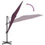 Sombrilla colgante con poste de aluminio rojo burdeos 400x300cm de vidaXL, Sombrillas - Ref: Foro24-319924, Precio: 226,68 €,...