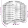 Cesta de gaviones forma arco hierro galvanizado 100x50x80/100cm de vidaXL, Maceteros y jardineras - Ref: Foro24-153434, Preci...