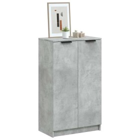 Mueble zapatero madera contrachapada gris hormigón 59x35x100,5 cm en Armarios y almacenamiento | Comprar online en Foru.es