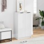 Mueble zapatero madera contrachapada blanco brillo 59x35x100,5 cm en Armarios y almacenamiento | Comprar online en Foru.es