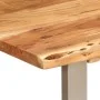 Mesa de comedor madera maciza de acacia 110x50x76 cm de vidaXL, Mesas de cocina y de comedor - Ref: Foro24-350293, Precio: 19...
