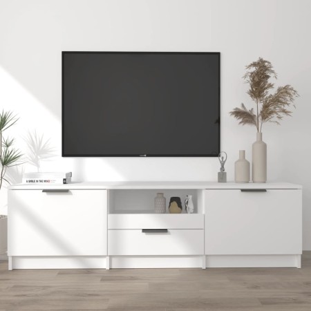 Mueble de TV blanco 140x35x40 cm madera de ingeniería en Muebles TV | Comprar online en Foru.es