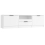 Mueble de TV blanco 140x35x40 cm madera de ingeniería en Muebles TV | Comprar online en Foru.es