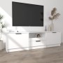 Mueble de TV blanco 140x35x40 cm madera de ingeniería en Muebles TV | Comprar online en Foru.es