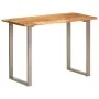 Mesa de comedor madera maciza de acacia 110x50x76 cm de vidaXL, Mesas de cocina y de comedor - Ref: Foro24-350293, Precio: 19...