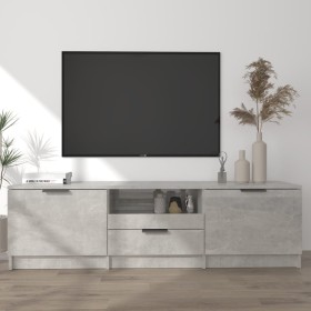 Mueble de TV madera contrachapada gris hormigón 140x35x40 cm en Muebles TV | Comprar online en Foru.es