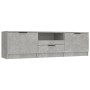 Mueble de TV madera contrachapada gris hormigón 140x35x40 cm en Muebles TV | Comprar online en Foru.es